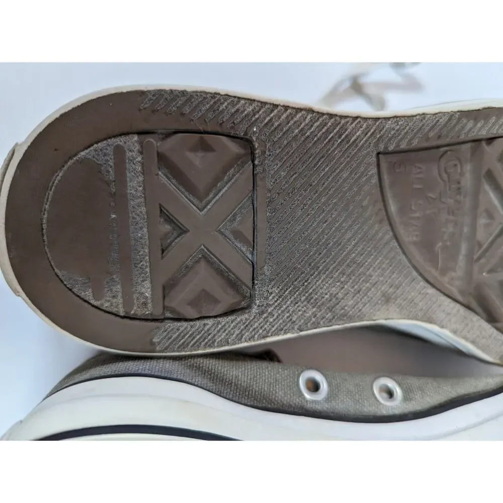 Converse Chuck Taylor All Star Hi Top Gray With Stitch Issue on Back Size 5